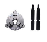 1Pcs K01-50 63 80 Lathe Mini Chuck 3 Jaws Woodworking Hand Chuck with Mounting Thread Screw Rod Self-Centering Lathe Tool(K01-50)