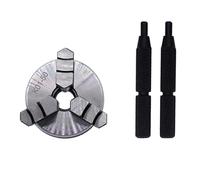 1Pcs K01-50 63 80 Lathe Mini Chuck 3 Jaws Woodworking Hand Chuck with Mounting Thread Screw Rod Self-Centering Lathe Tool(K01-63)