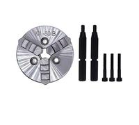 1Pcs K01-50 63 80 Lathe Mini Chuck 3 Jaws Woodworking Hand Chuck with Mounting Thread Screw Self-Centering Lathe Tool(K01-80B)