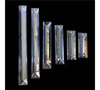 1pcs K9 Glass Rectangle Hanging Crystal Chandelier Prism Drop Pendant in One Or Two Holes for Lighting Parts Lamp Decor,76mm,2 Holes