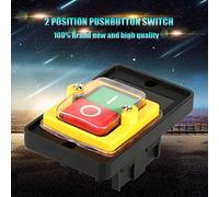 1Pcs KA0,5 380V 10A Black 2 Position Power Control Pushbutton Push Button Switch, and, Machine Tools Control Switch with Momentary and Latching Buttons for