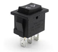 1PCS KCD1 Mini Black 3 Pin On/Off/On Rocker Switch AC 6A/250V10A/125V(3 pin Self reset,10PCS)
