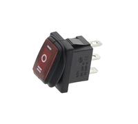 1PCS KCD1 waterproof mini toggle switchs no light latching 3gear 3pin ON-OFF-ON button rocker switch AC 250V/6A 125V/10A(3D3P-Red)