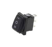 1PCS KCD1 waterproof mini toggle switchs no light latching 3gear 3pin ON-OFF-ON button rocker switch AC 250V/6A 125V/10A(3D3P-Black)