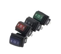 1PCS KCD1 waterproof small toggle switchs no light latching 3gear 3pin ON-OFF-ON button rocker switch AC 250V/6A 125V/10A(3D3P-Red)