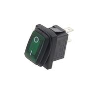 1PCS KCD1 Waterproof switch 2PIN red not lights button rocker power switch oil-proof and dust-proof ON/OFF AC 250V/6A 125V/10A(2D2P-Green)