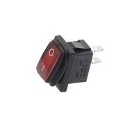 1PCS KCD1 Waterproof switch 2PIN red not lights button rocker power switch oil-proof and dust-proof ON/OFF AC 250V/6A 125V/10A(2D2P-Red)