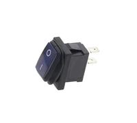 1PCS KCD1 Waterproof switch 2PIN red not lights button rocker power switch oil-proof and dust-proof ON/OFF AC 250V/6A 125V/10A(2D2P-Blue)