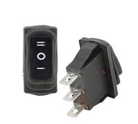 1Pcs KCD3 Rocker Light Switch ON-OFF-ON 3 Pin 12V without light black