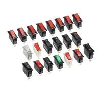 1PCS KCD3 Rocker Switch ON-OFF ON-OFF-ON 2 Position 3Pins 16A 250V / 20A 125V AC(Red 2Pin)
