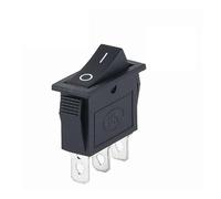 1PCS KCD3 Rocker Switch ON-OFF ON-OFF-ON 2 Position 3Pins Electrical equipment With Light Power Switch 16A 250V / 20A 125V AC IDGTTLDF(2D 3PIN Black)