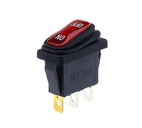 1PCS KCD3 Ship Type 3pin ON/OFF 15A 250V / 20A 125V AC,Light Waterproof Power Switch High Current Rocker With LED Button Switch(Red,LED DC 12-24V_1 PCS)