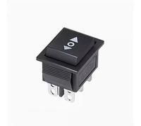 1PCS KCD4 25x31mm Black Rocker Switch 6Pin Double Reset Switch 16A 250V 25A 125V Reset Switch(KCD4 Arrow)