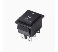 1PCS KCD4 25x31mm Black Rocker Switch 6Pin Double Reset Switch 16A 250V 25A 125V Reset Switch(KCD4 Line)