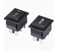 1PCS KCD4 25x31mm Black Rocker Switch 6Pin Double Reset Switch 16A 250V 25A 125V Reset Switch(Waterproof cap)