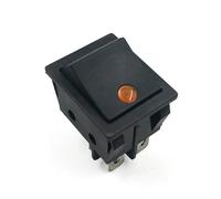 1PCS KCD4 rocker switch 250V 30A four-legged cat-eye boat button switch ON/OFF 4-pin water pump treadmill power supply component(4Pins Yellow -1PC)