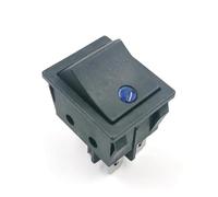 1PCS KCD4 rocker switch 250V 30A four-legged cat-eye boat button switch ON/OFF 4-pin water pump treadmill power supply component(4Pins Blue-1PC)
