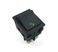 1PCS KCD4 rocker switch 250V 30A four-legged cat-eye boat button switch ON/OFF 4-pin water pump treadmill power supply component(4Pins Green-1PC)