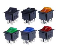 1PCS KCD4 Rocker Switch Power Switch ON-OFF-ON 3 Position 6 Electrical equipment 16A 250VAC/ 20A 125VA (Arrow Reset)