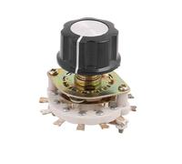 1PCS KCZ 1 pole 7 position 6mm diameter shaft with channel rotary switch selector with cover