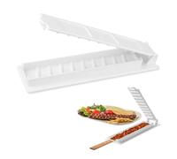 1pcs Kebab Press Maker,Kabab Maker Machine,Plastic Kebab Maker Machine,Kebab Making Tool,Manual Kabob Mould Reusable Easy Kabob Maker Perfect for Barbecue Party and Outdoor Activities