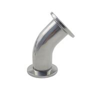 1pcs KF16 KF25 KF40 KF50 Vacuum Elbow Bend Pipe Tri Clamp Adapter 45 Degree Flange Elbow Fitting Tube(KF25)