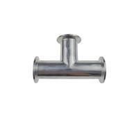 1pcs KF16 KF25 KF40 KF50 Vacuum Flange Equal Straight Tri Clamp Tee 3 Way Tee Ferrule Pipe Connector Fitting(KF50)