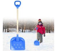 1PCS Kids Snow Shovel, 22"-32" H Detachable Wooden Childs Snow Shovel with Plastic D-Grip Handle and Scoop Winter Children Shovel Pink Toddler Shovels Outdoor Play Snow Gift (Blue)
