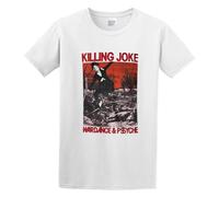 1PCS Killing Joke 'Wardance & Pssyche'Vintage T Shirt Short Sleeve Funny Top White XL