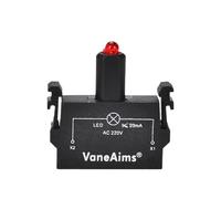 1pcs LA36M Contact Red Green Blue Yellow White 12V 24V 36V 48V 110V 220V 380V LA36M Ignition Switch Accessory(White LED,12-24V)