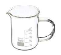 1Pcs Lab Borosilicate Glass Beaker, Heat-resist Chemical Experimental Equipment Scale Beaker With Handle Scaled Measuring Cup(1000ml)