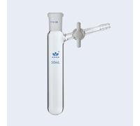 1Pcs Lab Glass 10/25/50/100/250ml Grinding mouth Reaction Flask, schlenk tube with PTFE piston (Size : 100ml caliber24)