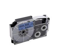 1Pcs Label Tape 6mm 9mm 12mm XR-12WE XR-9WE XR6WE XR-12YW XR9YW Compatible with KL-60 KL-100 120 Label Maker(Black on Blue)