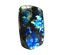 1pcs Labradorite Raw Crystal Blue Labradorite Polished Slab Block Irregular Crystal Gemstones Stone for Gift Home Decor,550~600g