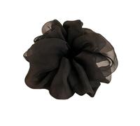1pcs Large Hair Rope For Women Simple Does Not Hurt The Hair Hair Rope Cute High Ponytail Scrunchie(Black)