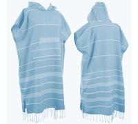1pcs Large Turkish Cotton Poncho Towel Surf Poncho Changing Robe with Hood and Front Pocket Absorbent Wearable Towel Hooded Beach Towel for Adult Man Women Beach Pool (Emerald Blue, Medium)