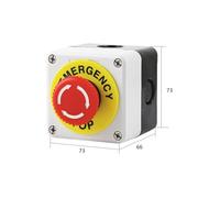 1PCS LAY37-11ZS Plastic Shell Red Sign Push Button Switch DPST AC 660V 10A NO+NC Mushroom Emergency Stop Button(Compatible)