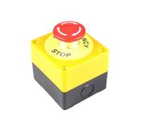 1PCS LAY37-11ZS Plastic Shell Red Sign Push Button Switch DPST AC 660V 10A NO+NC Mushroom Emergency Stop Button(Normal)