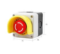 1PCS LAY37-11ZS Plastic Shell Red Sign Push Button Switch DPST AC 660V 10A NO+NC Mushroom Emergency Stop Button(5)
