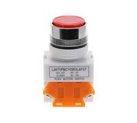 1pcs LAY37 Y090 22mm DPST 1NO 1NC Momentary Push button switches 4 screws 10A 660V PowerRed Green Blue Yellow White Black IDGTTLDF(Red)