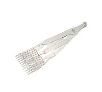 1PCS Leather Craft Belt Quick Mark Equally Spacing Isometric Divider Ruler Tool Knife Cutter Punch Leather DIY Auxiliary Tool (L/ 11 Teeth)