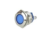 1PCS LED indicator light 16mm ring connector 12V 220V(Blue,220V)