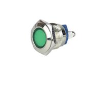 1PCS LED indicator light 16mm ring connector 12V 220V(Green,220V)