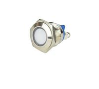 1PCS LED indicator light 16mm ring connector 12V 220V(WHITE,220V)