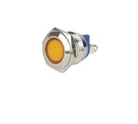 1PCS LED indicator light 16mm ring connector 12V 220V(Yellow,12V)
