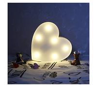 1pcs LED Letter Lights Sign, 26 Alphabet Marquee Sign Alphabet Lights Red English Letter LED Night Light For Home Club Outdoor Indoor Christmas Party (Color : White heart)