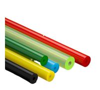 1Pcs Length 500mm Colored Polyurethane Hollow Rod PU Plastic Pipe OD 20mm ~ 55mm(Black,55x8x500mm)