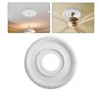 1Pcs Lighting PU Ceiling Medallion Ceiling Cover Plate Ceiling Fan Medallion Home, For Light Fixtures Ceiling Light Trim, 12.4inch, PU Decorative Ceiling Light Medallion Chandelier
