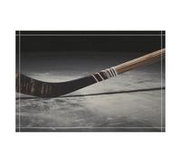 1PCS Linen Table Placemats 12x18 Inch, Rectangle Heat Resistant & Non-Slip Table Mats, Hockey Stick Place Mats for Kitchen, Office, Party Decor