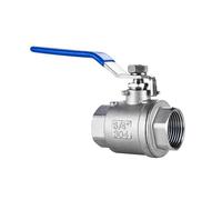 1PCS Long Handle 1/4-2 BSP Female Thread 201/304 Stainless Steel Solid Core Ball Valve SS304 SS201 Pipe Fitting 2P Type Faucet(SS304,1/2")